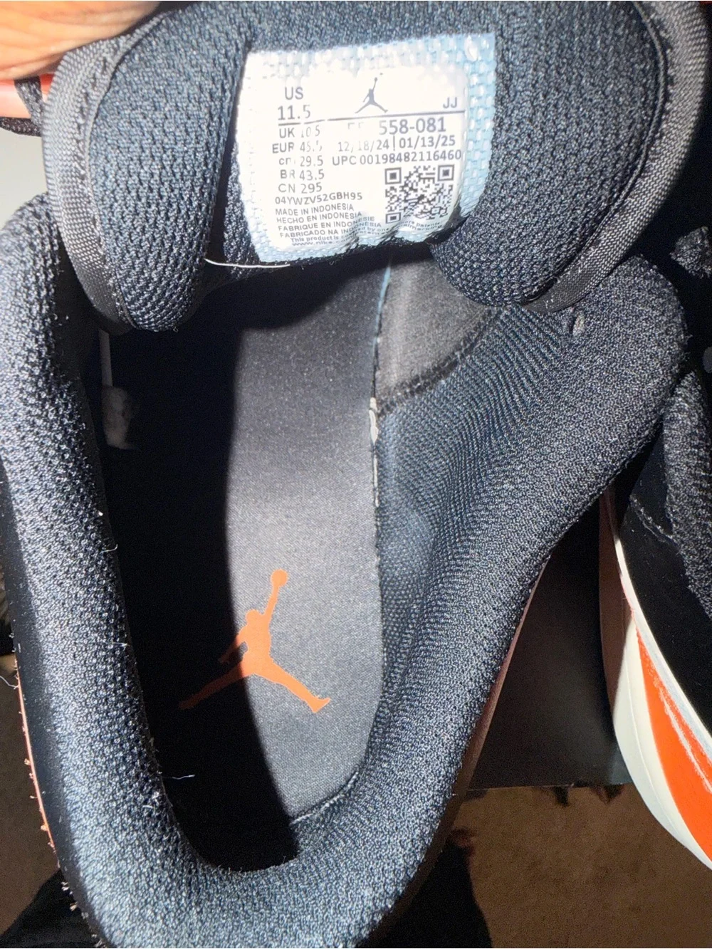 Jordan Men’s Low-Top Sneaker — Orange/Black/White